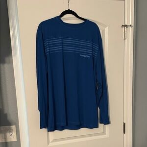 Hang Ten Long Sleeve Performance Shirt – XL – Royal Blue – Surf Style Activewear